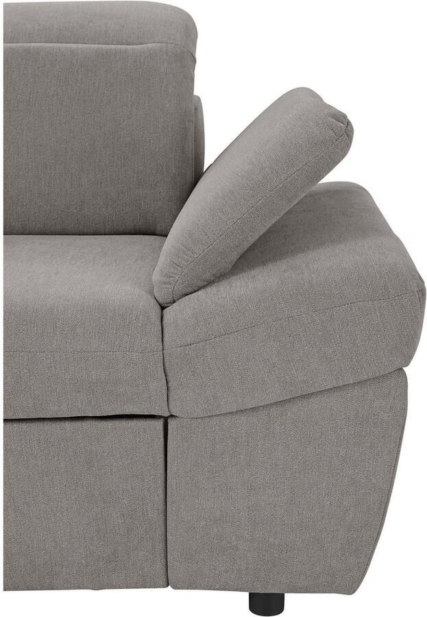 Exxpo sofa fashion Hoekbank Kyoto incl. hoofd- en armleuningverstelling hoog zitcomfort keuze met bedfunctie en bedlade hoogwaardige bekleding l-vorm