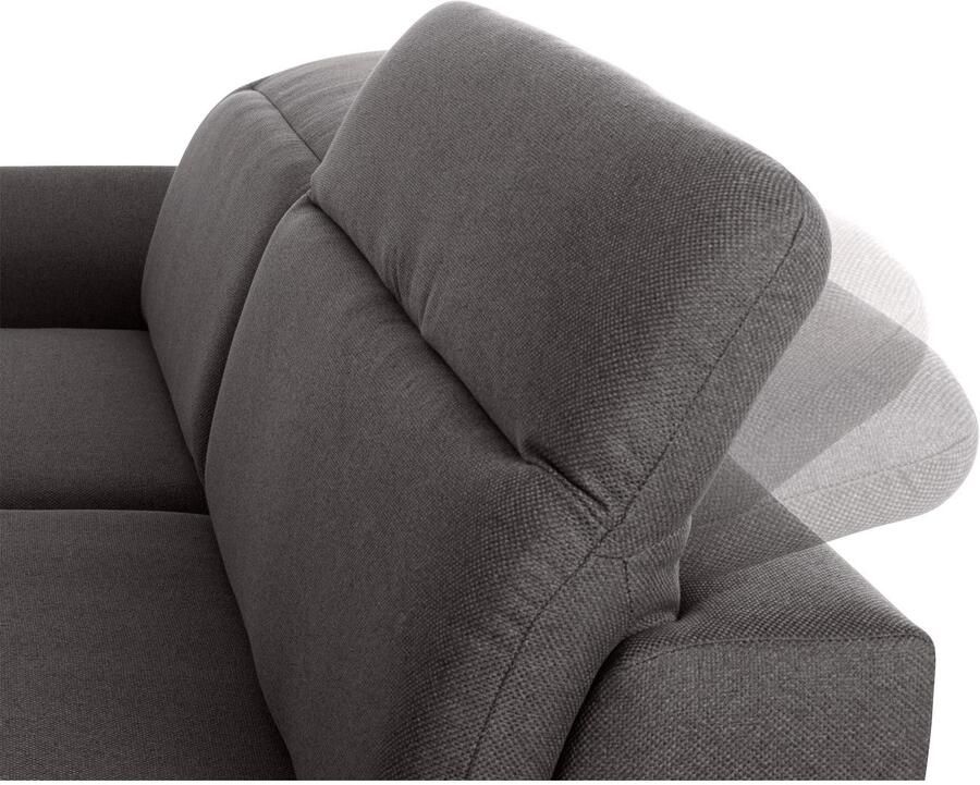 Exxpo sofa fashion Hoekbank Kyoto incl. hoofd- en armleuningverstelling hoog zitcomfort keuze met bedfunctie en bedlade hoogwaardige bekleding l-vorm