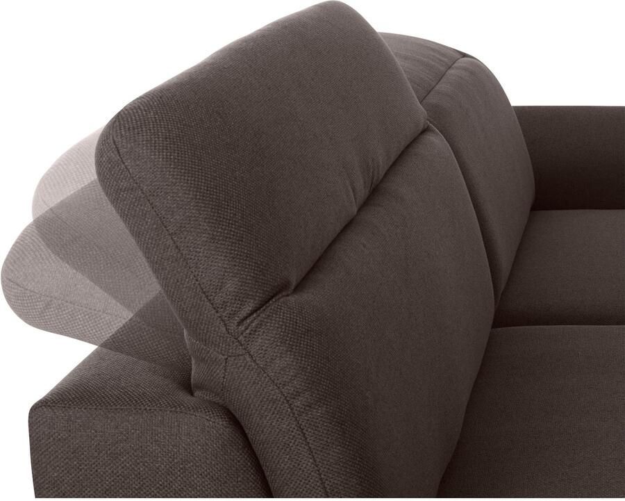 Exxpo sofa fashion Hoekbank Kyoto incl. hoofd- en armleuningverstelling hoog zitcomfort keuze met bedfunctie en bedlade hoogwaardige bekleding l-vorm