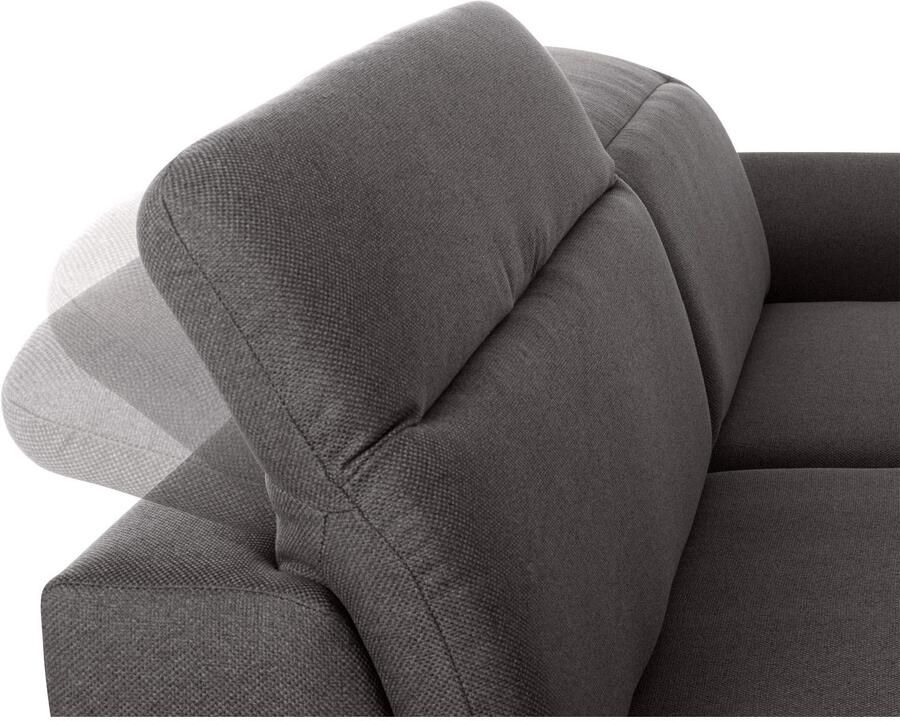 Exxpo sofa fashion Hoekbank Kyoto incl. hoofd- en armleuningverstelling hoog zitcomfort keuze met bedfunctie en bedlade hoogwaardige bekleding l-vorm