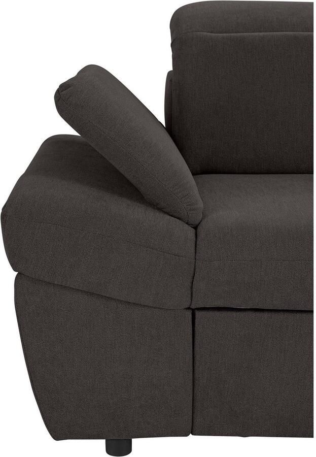 Exxpo sofa fashion Hoekbank Kyoto incl. hoofd- en armleuningverstelling hoog zitcomfort keuze met bedfunctie en bedlade hoogwaardige bekleding l-vorm