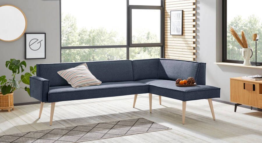 Exxpo sofa fashion Hoekbank Lungo hoogwaardige detailverwerking vrij in de ruimte te plaatsen