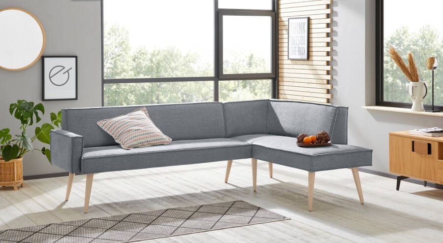 Exxpo sofa fashion Hoekbank Lungo hoogwaardige detailverwerking vrij in de ruimte te plaatsen