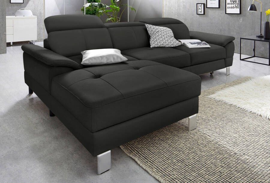 Exxpo sofa fashion Hoekbank Mantua 2 inclusief verstelbare hoofd- en rugleuning naar keuze met slaapfunctie