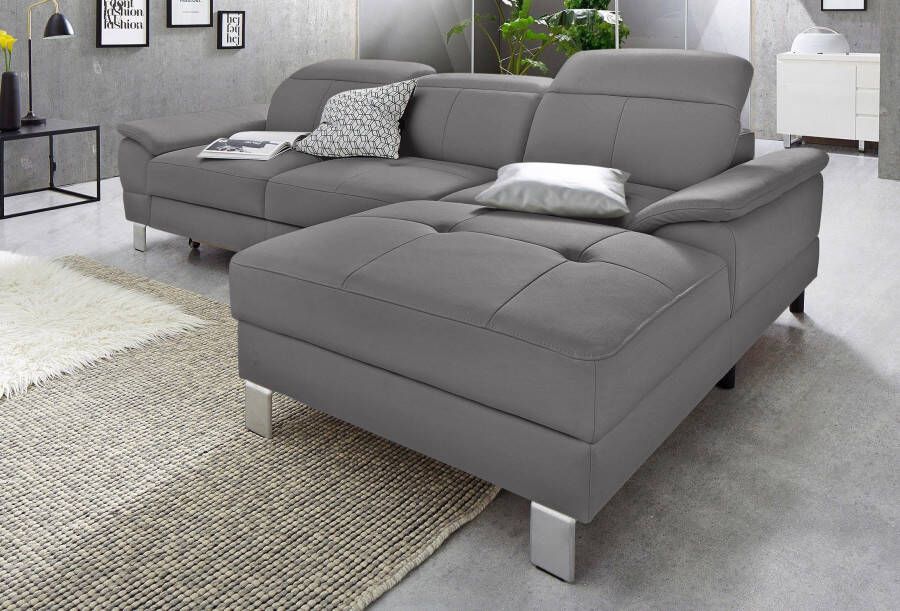 Exxpo sofa fashion Hoekbank Mantua 2 inclusief verstelbare hoofd- en rugleuning naar keuze met slaapfunctie