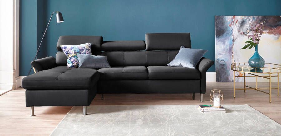Exxpo sofa fashion Hoekbank Maretto comfortabel en handig L-vorm inclusief verstelbare hoofd- en rugleuning naar keuze met slaapfunctie