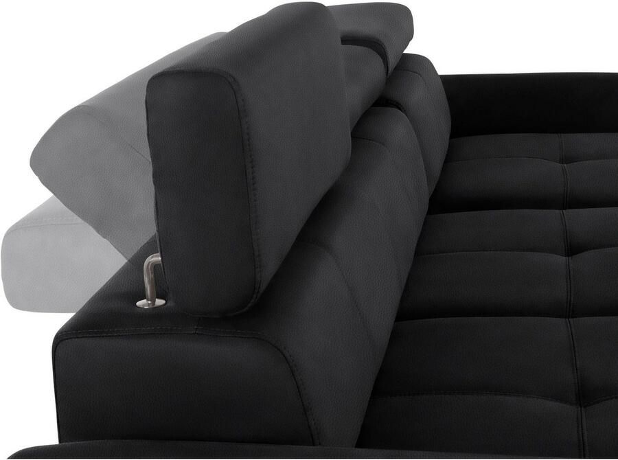 Exxpo sofa fashion Hoekbank Maretto comfortabel en handig L-vorm inclusief verstelbare hoofd- en rugleuning naar keuze met slaapfunctie