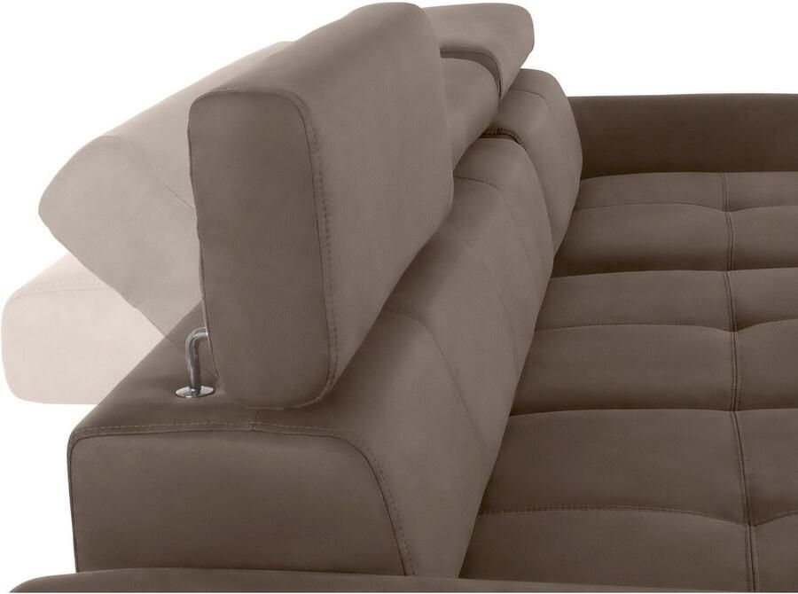 Exxpo sofa fashion Hoekbank Maretto comfortabel en handig L-vorm inclusief verstelbare hoofd- en rugleuning naar keuze met slaapfunctie