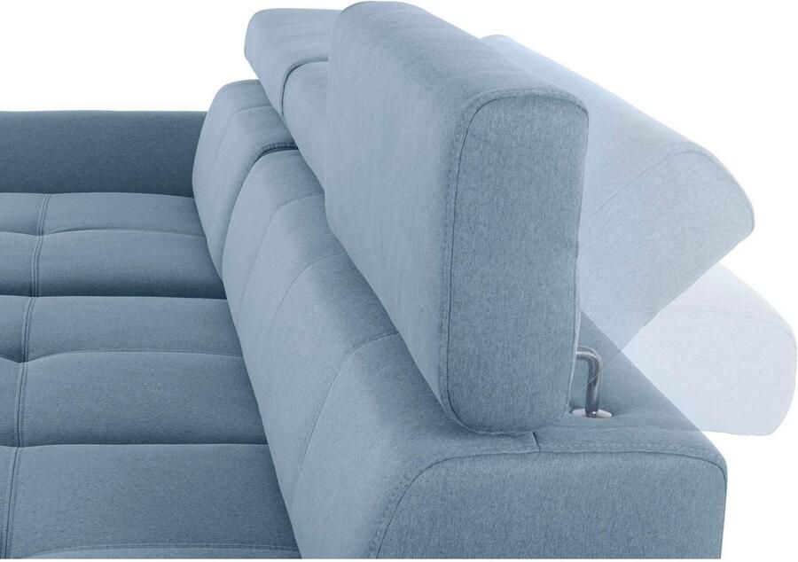Exxpo sofa fashion Hoekbank Maretto comfortabel en handig L-vorm inclusief verstelbare hoofd- en rugleuning naar keuze met slaapfunctie