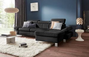 Exxpo sofa fashion Hoekbank met verstelbare hoofdsteun en verstelbare rugleuning naar keuze met slaapfunctie en bedkist
