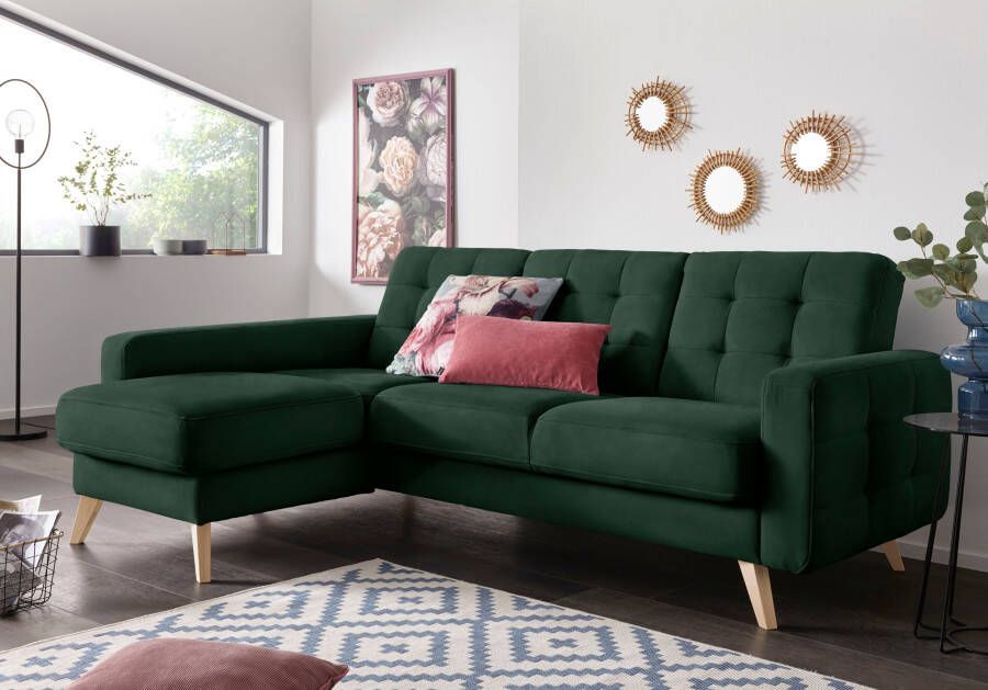 Exxpo sofa fashion Hoekbank Nappa geweldige detailafwerking incl. bedfunctie en bedlade