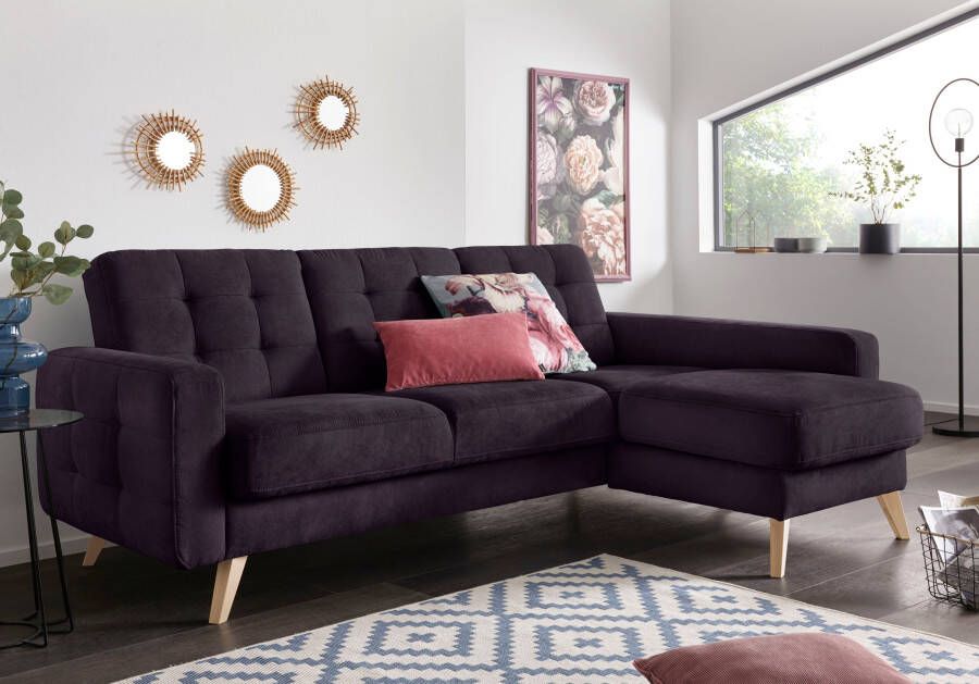 Exxpo sofa fashion Hoekbank Nappa geweldige detailafwerking incl. bedfunctie en bedlade