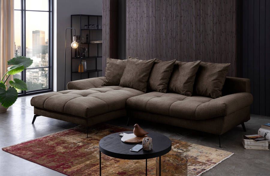 Exxpo sofa fashion Hoekbank Olmedo L-vorm inclusief slaapbank functie bedbox en rugkussens