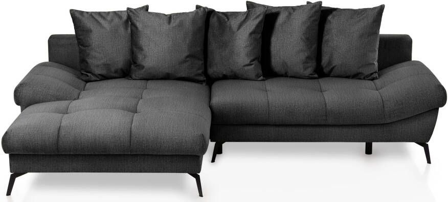 Exxpo sofa fashion Hoekbank Olmedo L-vorm inclusief slaapbank functie bedbox en rugkussens