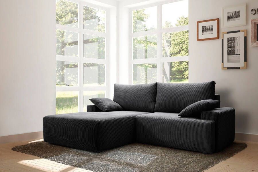 Exxpo sofa fashion Hoekbank Orinoko met slaapfunctie en bedkist in verschillende cordkleuren