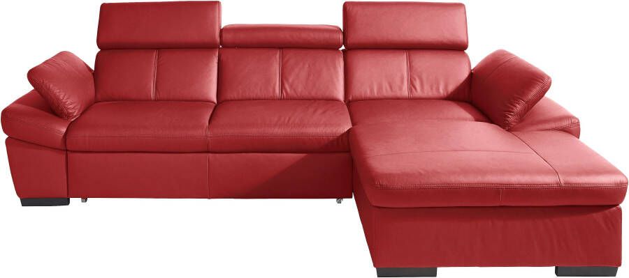 Exxpo sofa fashion Hoekbank Salerno klassieke moderne functionele bank hoog zitcomfort L-vorm inclusief verstelbare hoofdsteun en armleuning naar keuze met slaapfunctie