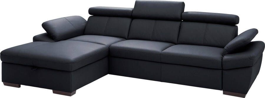 Exxpo sofa fashion Hoekbank Salerno klassieke moderne functionele bank hoog zitcomfort L-vorm inclusief verstelbare hoofdsteun en armleuning naar keuze met slaapfunctie