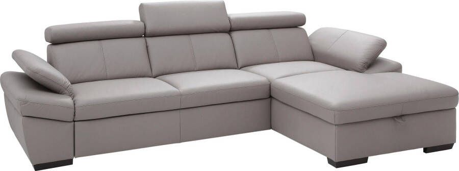 Exxpo sofa fashion Hoekbank Salerno klassieke moderne functionele bank hoog zitcomfort L-vorm inclusief verstelbare hoofdsteun en armleuning naar keuze met slaapfunctie