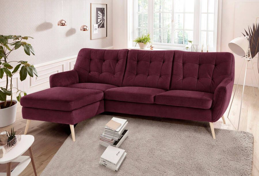 Exxpo sofa fashion Hoekbank Scandi comfortabel verfijnde rugkussens voor meer zitcomfort