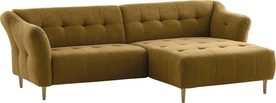 Exxpo sofa fashion Hoekbank Soraya L-vorm met houten poten vrij plaatsbaar