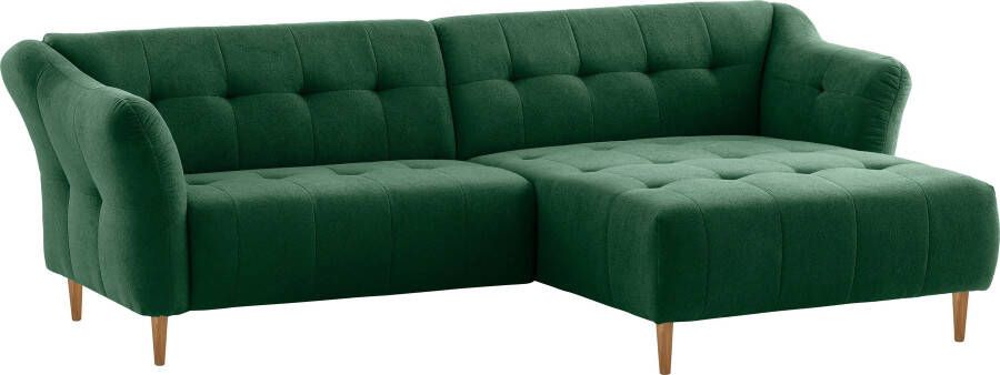 Exxpo sofa fashion Hoekbank Soraya L-vorm met houten poten vrij plaatsbaar