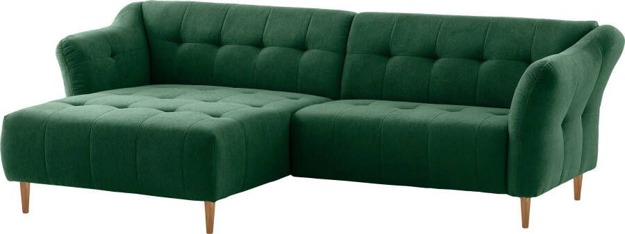 Exxpo sofa fashion Hoekbank Soraya L-vorm met houten poten vrij plaatsbaar