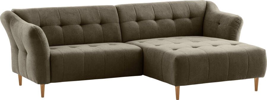 Exxpo sofa fashion Hoekbank Soraya met houten poten vrij plaatsbaar