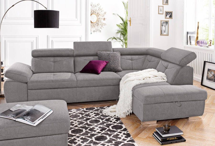 Exxpo sofa fashion Hoekbank Spring super comfortabel en comfortabel met arm- en hoofdsteunfunctie