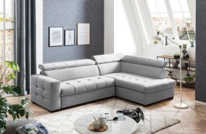 Exxpo sofa fashion Hoekbank Stiksels op de zitting naar keuze met slaapfunctie en bedkist inclusief 3 verstelbare hoofdsteunen