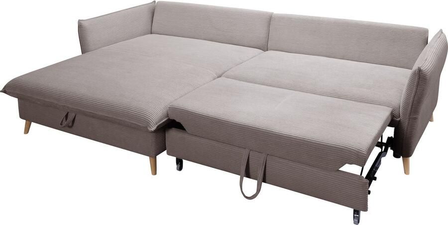 Exxpo sofa fashion Hoekbank WALPY elegant en modern hoog zitcomfort smalle armleuningen