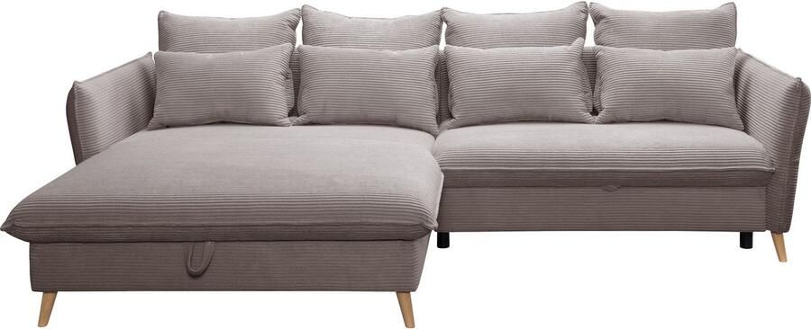Exxpo sofa fashion Hoekbank WALPY elegant en modern hoog zitcomfort smalle armleuningen