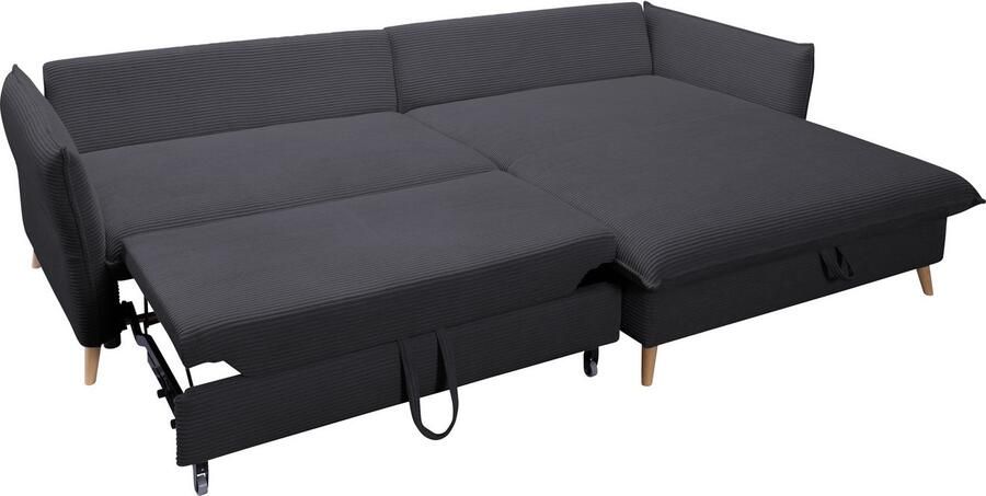 Exxpo sofa fashion Hoekbank WALPY elegant en modern hoog zitcomfort smalle armleuningen