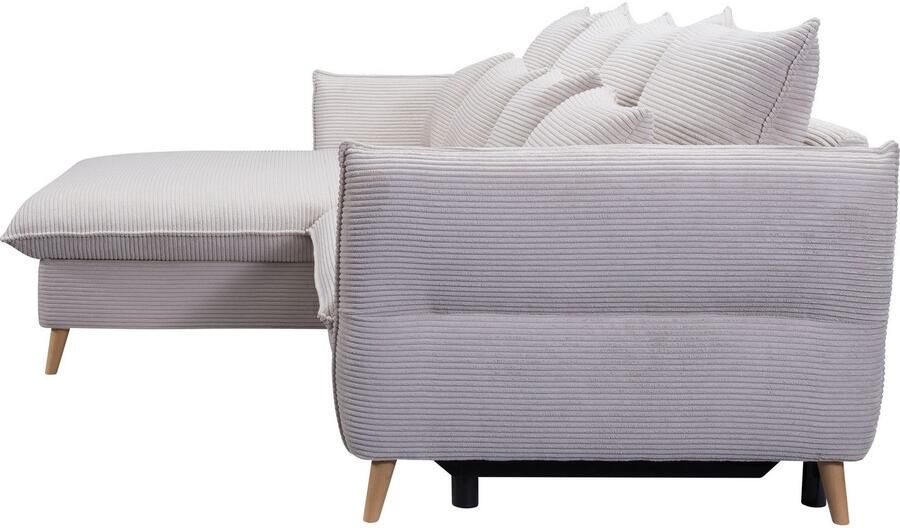 Exxpo sofa fashion Hoekbank WALPY elegant en modern hoog zitcomfort smalle armleuningen