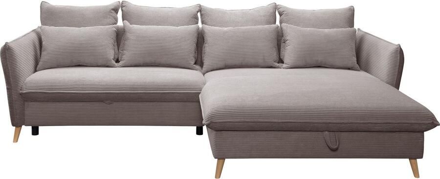 Exxpo sofa fashion Hoekbank WALPY elegant en modern hoog zitcomfort smalle armleuningen