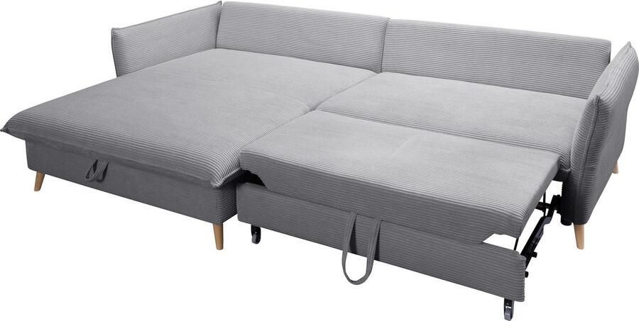 Exxpo sofa fashion Hoekbank WALPY elegant en modern hoog zitcomfort smalle armleuningen
