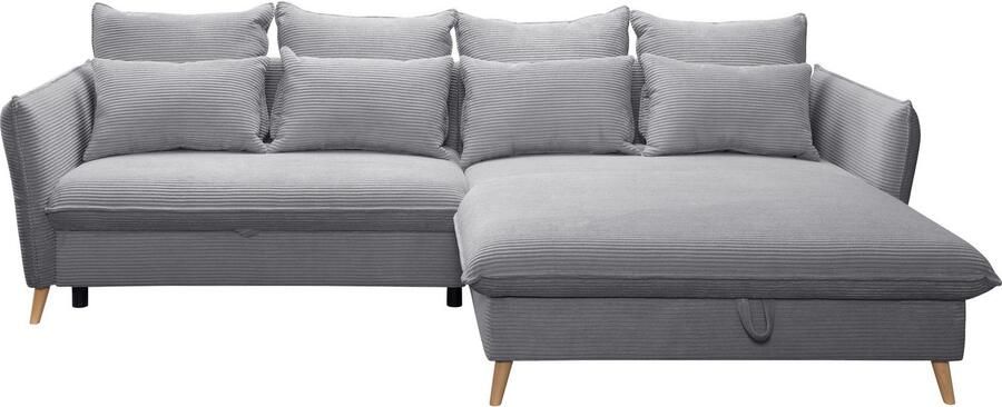 Exxpo sofa fashion Hoekbank WALPY elegant en modern hoog zitcomfort smalle armleuningen