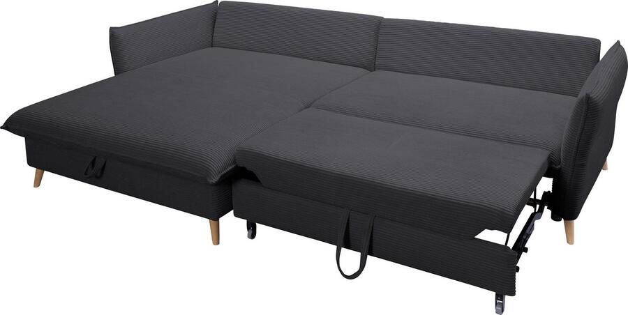 Exxpo sofa fashion Hoekbank WALPY elegant en modern hoog zitcomfort smalle armleuningen