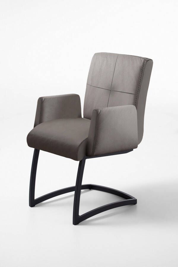 Exxpo sofa fashion Vrijdragende stoel Affogato met comfortabele armleuningen aantrekkelijke kruisnaad in de rugleuning