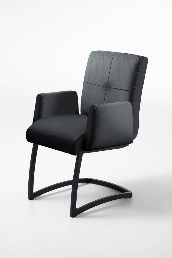 Exxpo sofa fashion Vrijdragende stoel Affogato met comfortabele armleuningen aantrekkelijke kruisnaad in de rugleuning