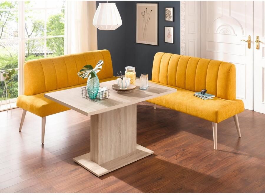 Exxpo sofa fashion Zitbank Costa moderne rugstikking comfortabel en elegant hoge houten voet