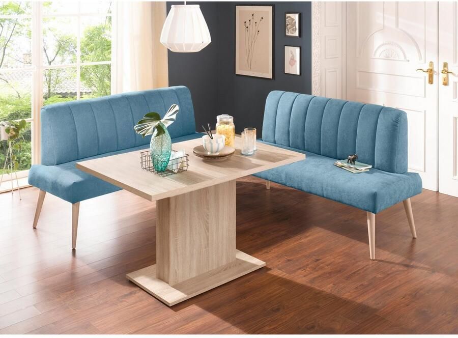 Exxpo sofa fashion Zitbank Costa moderne rugstikking comfortabel en elegant hoge houten voet