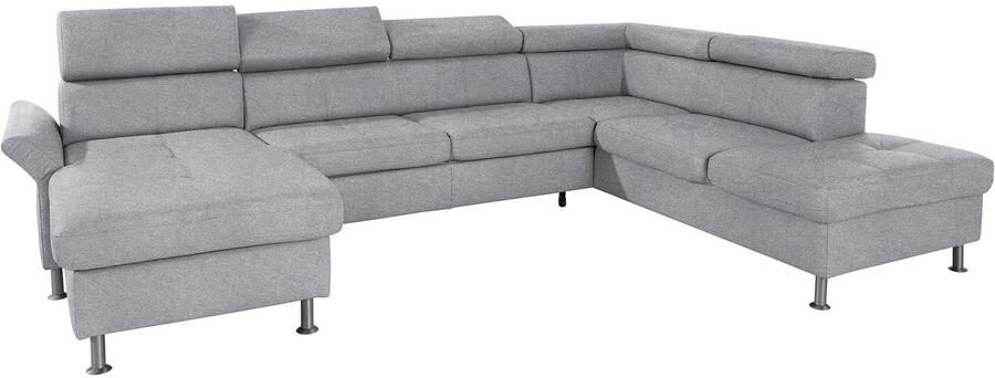 Exxpo sofa fashion Zithoek Maretto comfortabel en handig uitgebreide zittingstikking U-vorm inclusief hoofdeindeverstelling voor meer zitcomfort optioneel bedfunctie