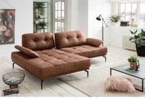 Exxpo sofa fashion Hoekbank Inclusief zitdiepteverstelling verstelbare armleuning metalen poten