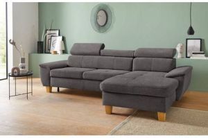 Exxpo sofa fashion Hoekbank met verstelbare hoofdsteun naar keuze met slaapfunctie en bedkist
