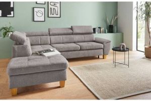 Exxpo sofa fashion Hoekbank met verstelbare hoofdsteun naar keuze met slaapfunctie en bedkist