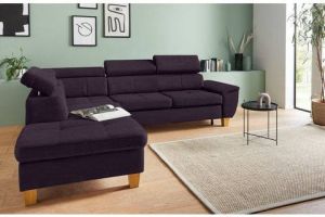 Exxpo sofa fashion Hoekbank met verstelbare hoofdsteun naar keuze met slaapfunctie en bedkist