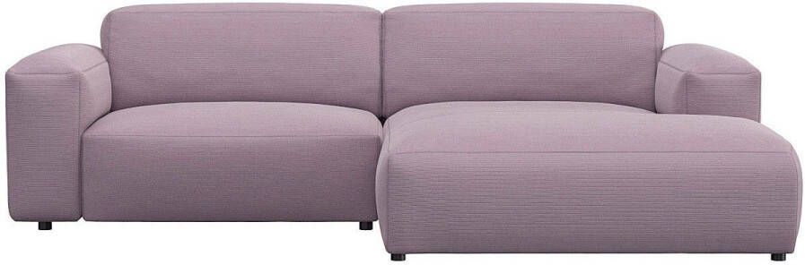 FLEXLUX Hoekbank Lucera Chaiselongue rechts of links modern & gezellig koudschuim stalen nosagvering