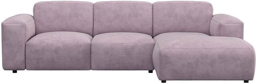 FLEXLUX Hoekbank Lucera Chaiselongue rechts of links modern & gezellig koudschuim stalen nosagvering