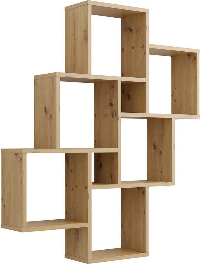 FMD Wandschap met 8 vakken artisan eikenkleurig - Foto 3