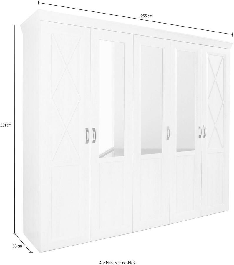 FORTE Draaideurkast Kashmir TOPSELLER klassieke landhuisstijl Made in Europe